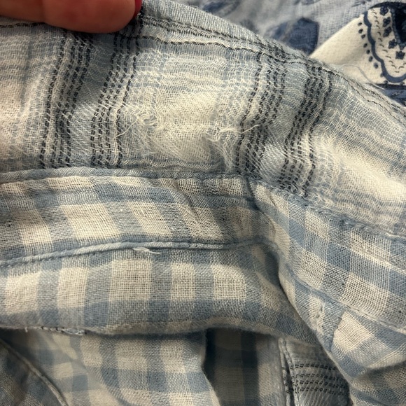 Style & Co. Light Blue Plaid Button Down Shirt in Cotton Size Small - Picture 10 of 10